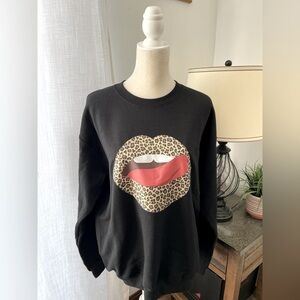 Pink Lily graphic sweatshirt